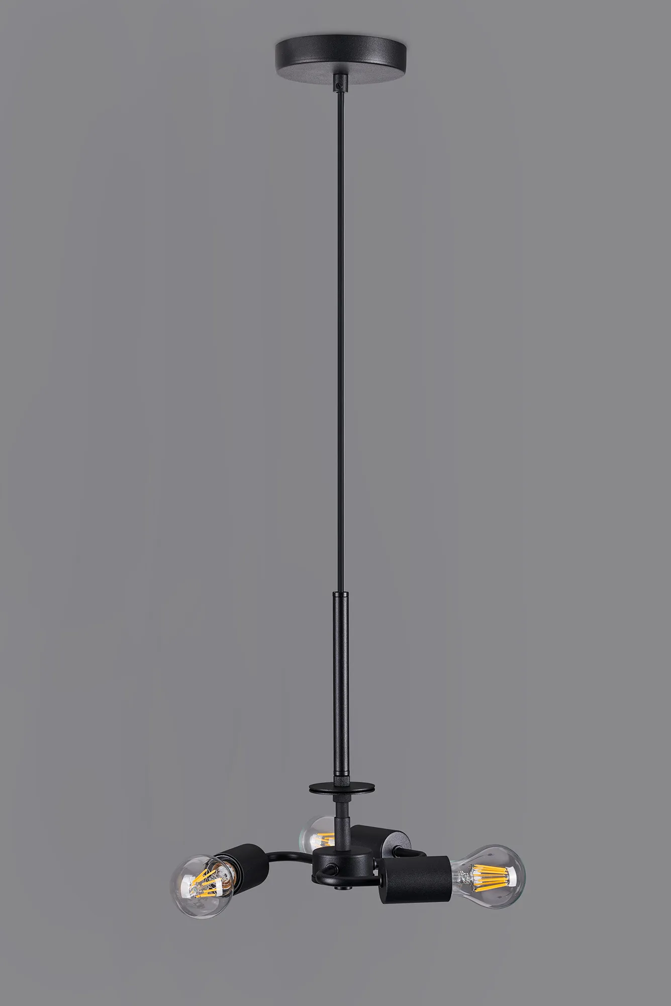 Baymont Pendant 3 Light Satin Black D0970  Deco Baymont BL